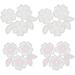 8 Pcs Flower Applique with Rhinestone Pearl 2 Colors Iron Sew on Pearl Patch Flower Crystal Beaded Rhinestone Badges