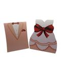 Pink tuxedo dress candy boxes 100pcs Wedding Favours Candy Boxes Gift Boxes Creative Wedding Candy Boxes Pink Tuxedo Dress Groom Bridal Candy Boxes Gift Chocolate Packaging Box for Wedding