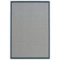 Chaudhary Living 4 x 5.5 Blue and Off White Striped Rectangular Area Throw Rug