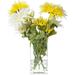 ZQRPCA Silk Flowers Arrangement with Vase Fake with Vase Artificial Floral Arrangement in Vase Silk Faux Flowers and Glass Vase for Wedding Centerpieces Home Office Decoration