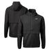 Men's Cutter & Buck Black ACC Gear Charter Eco Recycled Anorak Half-Zip Jacket