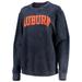 Women's Pressbox Navy Auburn Tigers Comfy Cord Vintage Wash Basic Arch Pullover Sweatshirt