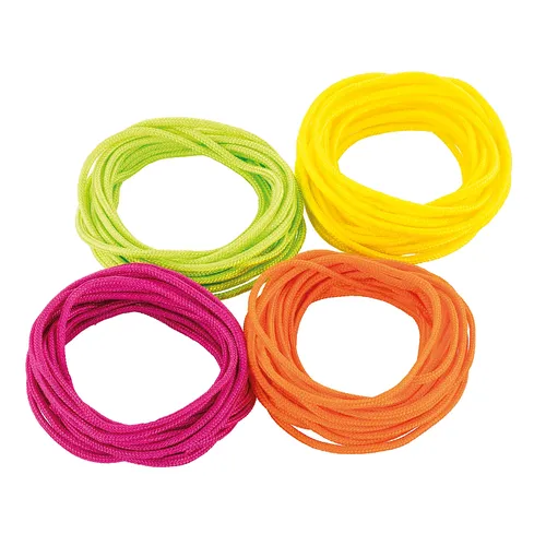 Paracord-Mix, neon, 2 mm Ø, 4x 3 m