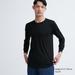 Men's Heattech Crew Neck Long-Sleeve T-Shirt with Moisture-Wicking | Black | Small | UNIQLO US