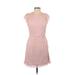 BCBGeneration Casual Dress - Mini Crew Neck Short sleeves: Pink Print Dresses - New - Women's Size 12