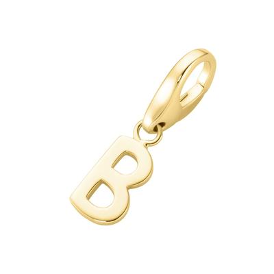 Giorgio Martello Milano - Charm Buchstabe B, Silber 925 Charms & Kettenanhänger 1 ct Gold Damen