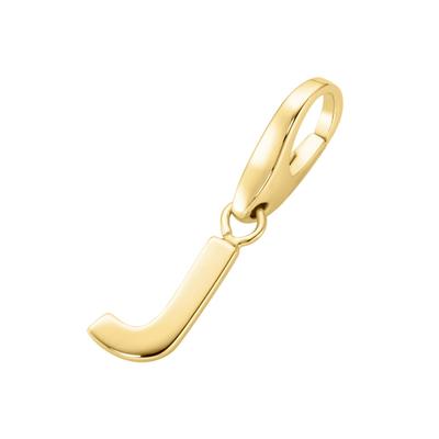 Giorgio Martello Milano - Charm Buchstabe J, Silber 925 Charms & Kettenanhänger 1 ct Gold Damen