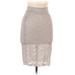 Forever 21 Casual Midi Skirt Calf Length: Tan Bottoms - Women's Size Medium