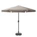 CorLiving 10Ft Round Tilting Patio Umbrella & Round Umbrella Base Metal in Gray | 98 H x 117 W x 117 D in | Wayfair PPU-230-Z1
