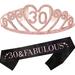 Meant2tobe 30Th Birthday Sash & Tiara For Women - Fabulous Glitter Sash + Gravity | Wayfair B07JMPVSZ8US