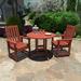 Lark Manor™ Arbnora Round 2- Person 36" Long Bistro Set Wood/Plastic in Red | Outdoor Furniture | Wayfair C4E7F980A49B4479AEF7BC23BC24F035