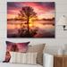 Red Barrel Studio® Majestic Sunrise Over The Lake III On Canvas Print Metal in Brown/Red/Yellow | 30 H x 40 W x 1.5 D in | Wayfair