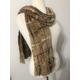 Long Scarf, Soft Scarf For Women, Plaid Brown Camel Color, Made Of Viscose, Gift Her