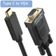 Adaptateur USB C vers VGA câble USB 3.1 Type C vers VGA pour Apple Macbook Pro Air Mini Dell XPS 15