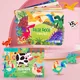 Livre éducatif Montessori pour enfants mon premier livre occupé jeu d'assortiment de dinosaures