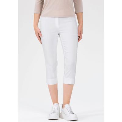 Caprihose STEHMANN "Ina", Damen, Gr. 44, N-Gr, weiß, Web, Obermaterial: 72% Viskose, 25% Polyamid, 3% Elasthan, casual, 3/4-Länge, Hosen, Sommerhose in Größen 32 bis 52 Image