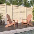 Set di 2 Sedia da Giardino Adirondack Sedie da Esterno - Poltrone da Giardino in hdpe Marrone