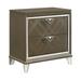 Livonia Dark Champagne 2-drawer Nightstand