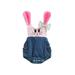 IZhansean Infant Baby Girls Easter Romper Bodysuit Cute Rabbit Sleeveless One Piece Tutu Shorts Skirts Jumsuit Outfits Blue Pink 18-24 Months