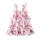 Toddler Baby Girl Dress Ruffle Sleeveless Cake Dresses Cute A-line Skirt Floral Print Toddler Girl Clothes 2-3 Years