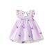 Girls Princess Dress Butterfly Bandage Mesh Tulle A-Line Party Dress