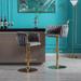 Set of 2 Velvet Bar Stools,Swivel Height Adjustable Lifting Bar Stool