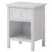 Bailey White Nightstand with Drawer