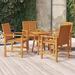 vidaXL Patio Dining Chairs 2/3/4 pcs Solid Wood Acacia - 24.4" x 23.2" x 34.6"