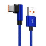 LBECLEY 10Ft Type C Cable Fast Charging Usb C Cable Right Angle 90Â° Elbow Nylon Braided Usb A To C 66W Fast Charging Cable Type C Light Up Charging Cable Fast Charge Blue One Size