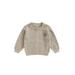 Genuiskids Baby Girls Knitted Cardigan 3M 6M 9M 12M 18M 2T 3T Infant Clothes Bear Pattern Knit Crochet Button Sweater Coat Cute Fall Winter Jacket Warm Clothes