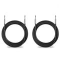 2 Pro DJ PA Karaoke 1/4 Male to 1/4 Male Audio Amp Speaker Wire Cable 25