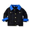 Godderr Kids Baby Button Jean Jacket for Toddler Boy Girl Denim Jacket for 3M-6T Spring Autumn Casual Long-Sleeved Unisex Denim Jacket