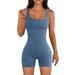 Jumpsuit ladies bodycon one piece sleeveless tank bodysuit summer jumpsuits romper for workout casual yoga XL