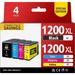 PGI-1200XL PGI-1200 XL 1200XL ONLYU Ink Cartridge Replacement for Canon PGI-1200XL PGI-1200 XL 1200XL to use with MAXIFY MB2320 MB2020 MB2720 MB2120 MB2050 MB2350 Printer 4-Pack