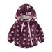 Baby Delas!Winter Savings Clearance!Waterproof Hooded Jacket for Boys Girls Double Zipper Kids Raincoats Outdoor Windbreaker Rain Jacket Warm Outerwear 1-9 Years Toddler Jackets for Girls Clearance