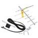 Outdoor 100Mile Amplified 8 Yagi Antenna HD TV 10dB Long Range UHF/VHF/FM HDTV