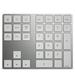 Docooler Wireless Numeric Keyboard Aluminium 34 Keyboard Built-in Rechargeable Battery Keypad for WindowsiOSAndroid (Silver)