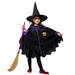 YDOJG Clothes For Baby Toddler Girls Outfit Party Cape Cloak Witch Hat Outfits For 8-9 Years