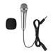 Frcolor Mini Karaoke Microphone Portable Vocal/Instrument Microphone for Voice Recording Chatting and Singing (Silver)