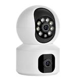 2.4G Dual Lens Security Camera 2Kx2 Pan Tilt Zoom WiFi Camera Indoor Camera for Baby/Pet/Home One Touch Call Color Night Vision Cloud&SD Card Storage 2-Way Audio Smart Motion Detection