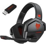 Andoe Game G06 Wireless Gaming Headset with Microphone for PS5 PS4 PC Mac 2.4GHz Ultra-Low Latency (Red)