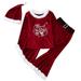 Baby Toddler Girls Outfit Set Kids Suit Christmas Patchwork O Neck Pullover Tops Pants Hat 3Pcs Set Outfits For 3-4 Years