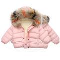 Gubotare Kids Boy s Winter Coat Clothes Kids Hoodie Solid Zipper Jacket Warm Child Coats Keep Color Winter Boys Coat&jacket Pink 12-18 Months