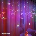 Xmarks 138 pcs Star Moon String Lights LED Lamp Housheold for Backyard Weeding Party Night Light Home Decor