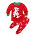 Gubotare Boys 2 Pieces Set for Baby Girls Boys Christmas Santa XMAS Pajamas Set Fashion Toddler Sleepwear Kids Clothes Set White 1-2 Years