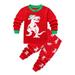 Gubotare Boys 2 Pieces Set for Baby Girls Boys Christmas Santa XMAS Pajamas Set Fashion Toddler Sleepwear Kids Clothes Set White 3-4 Years