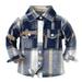YDOJG Kids Clothing Kids Toddler Baby Boys Autumn Winter Flannel Shirt Jacket Plaid Cotton Long Sleeve Button Down Fall Cardigan Coat Clothes Outwear