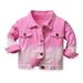 Esaierr Baby Toddler Boy Girls Denim Jacket for Kids Jean Jackets Girl Long Sleeve Button Multi-colour Gradient Colour Jeans Outwear 3M-10T