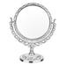 Double-Sided Retro Heart Shape Makeup Mirror for Desktop Bathroom Bedroom