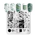 Nail art stainless steel printing plate blue film steel plate series painted printing stamping kits manicure template set